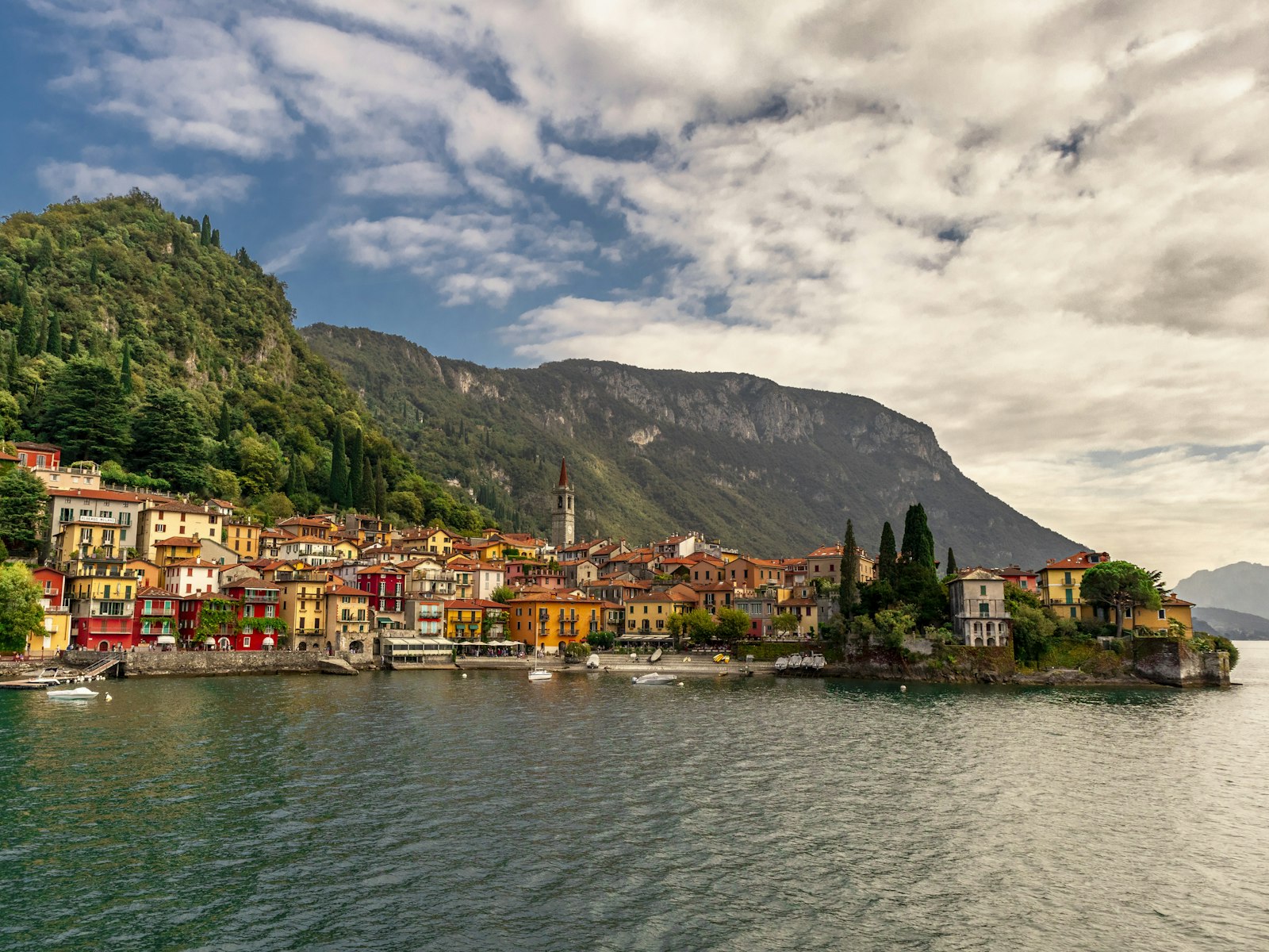 The waterfront houses of Varenna on Lake Como