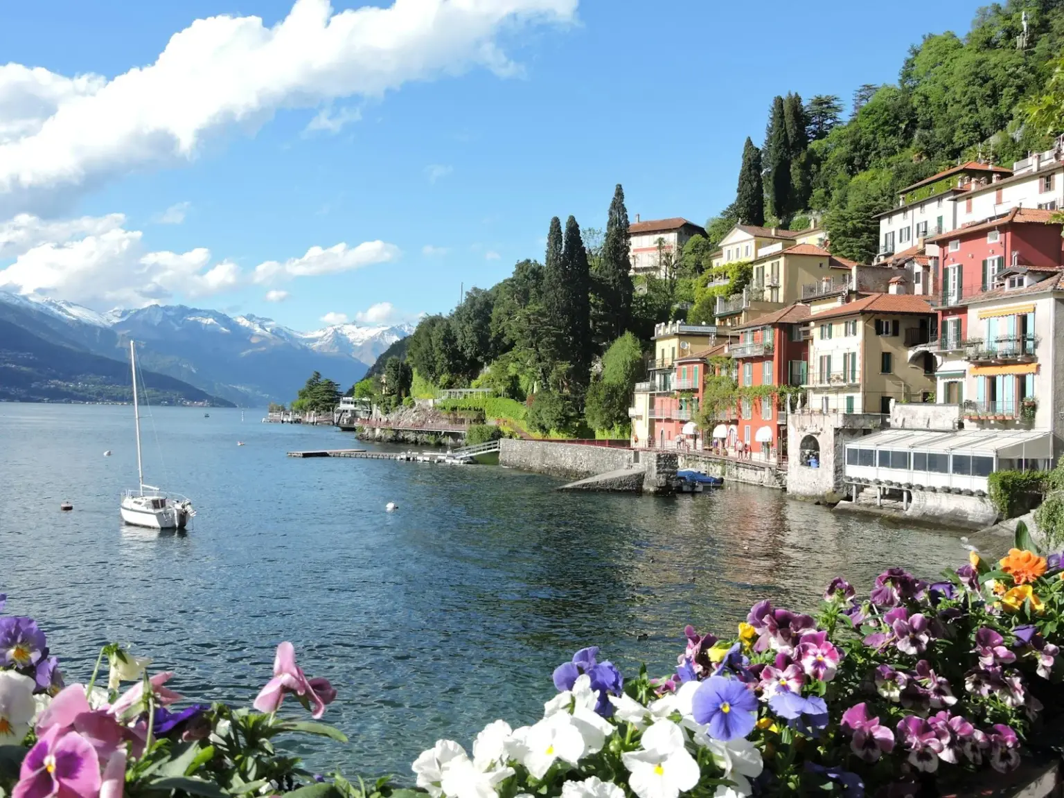 A lakeside town on Lake Como