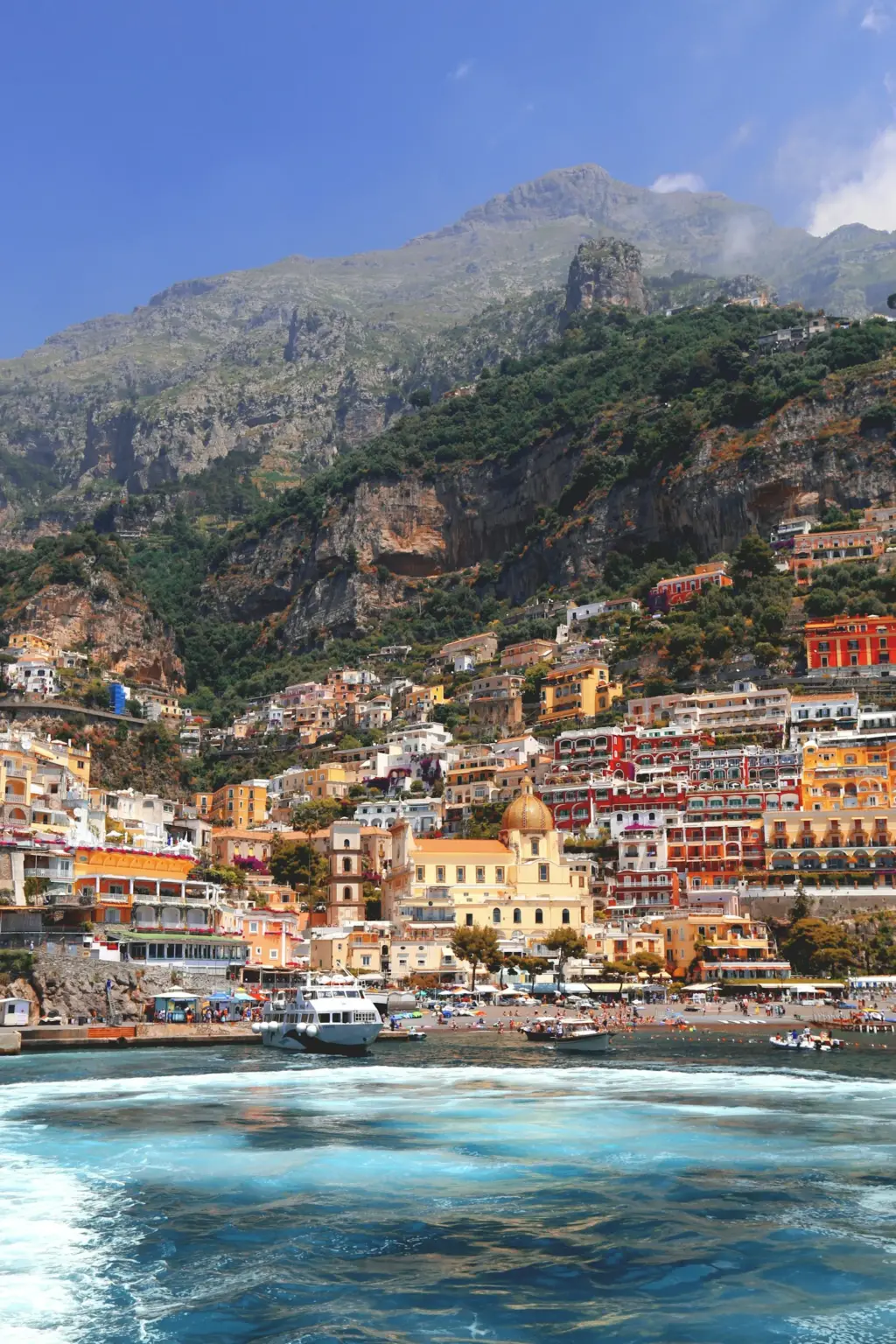 Positano on the Amalfi Coast at dusk