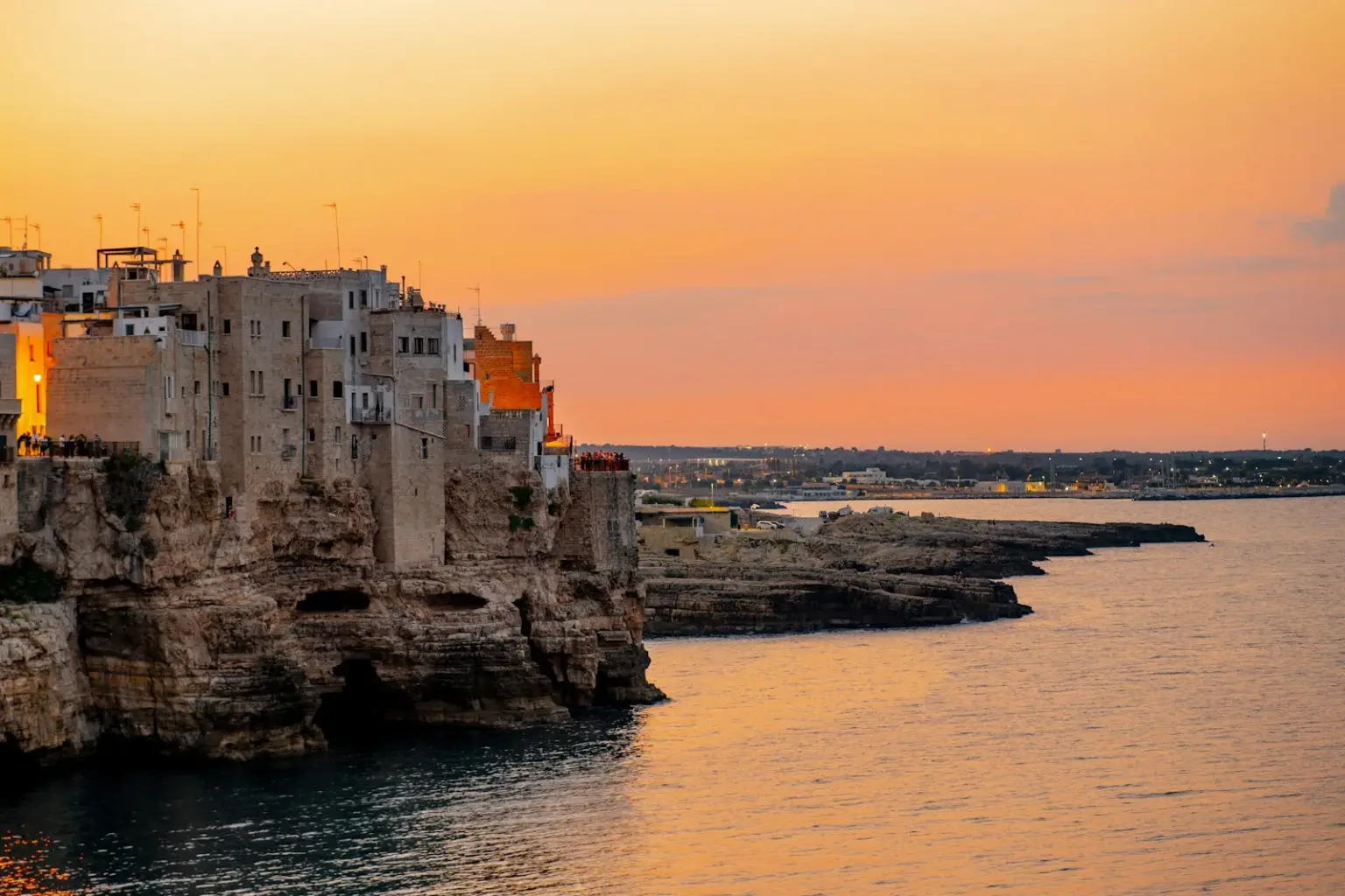 The rocky coast near Polignano a Mare