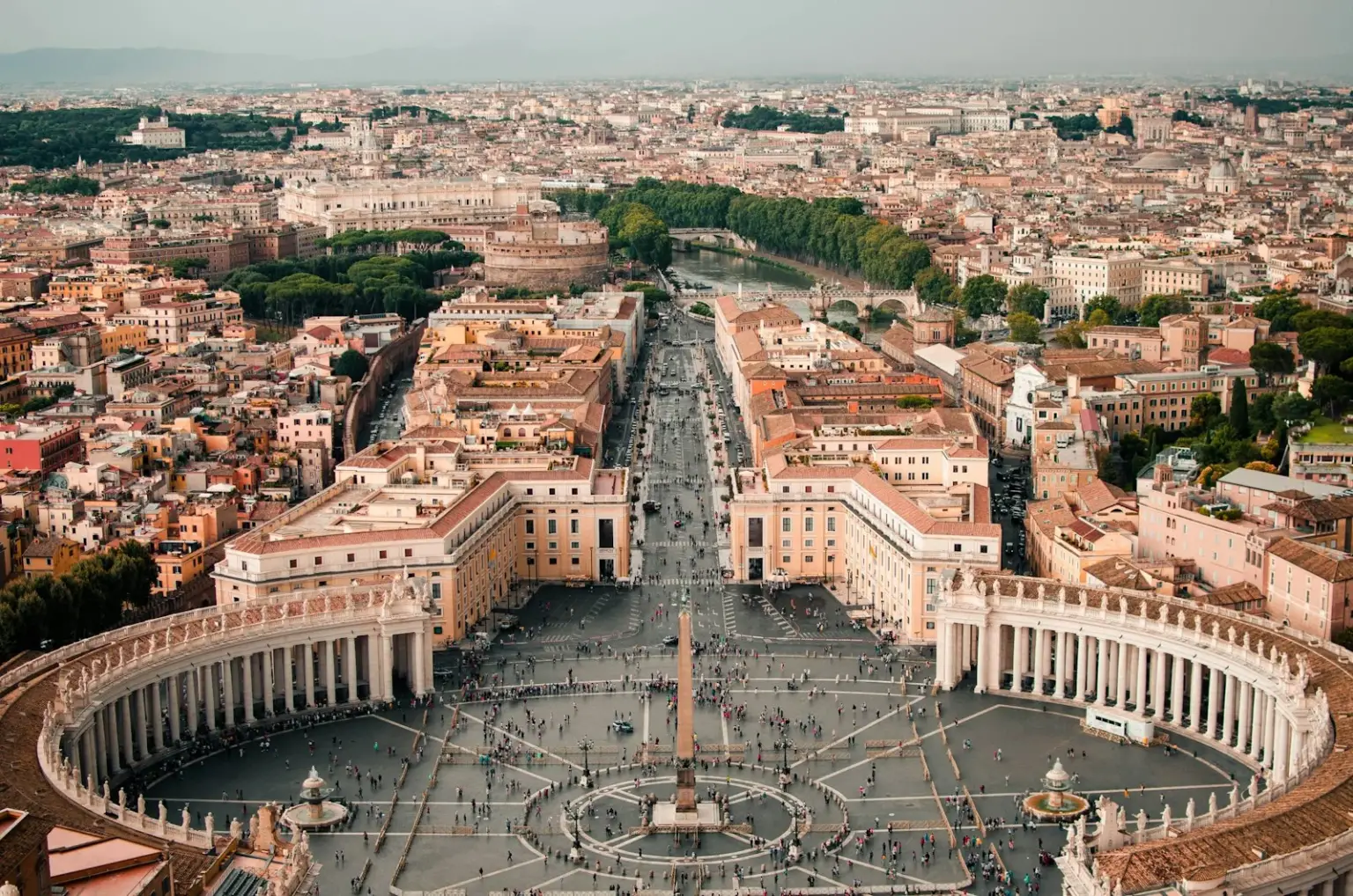 The rooftops of central Rome